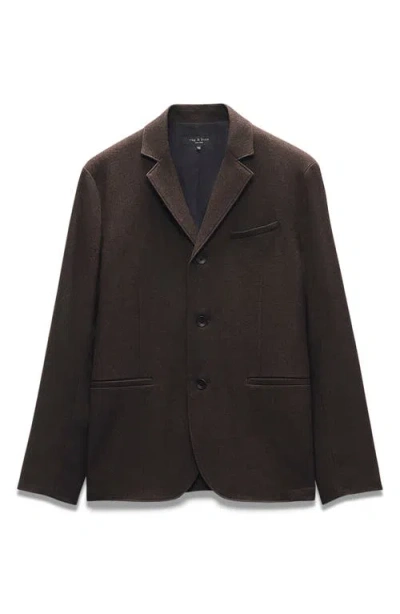 Rag & Bone Achilles Flannel Wool-blend Blazer In Brown