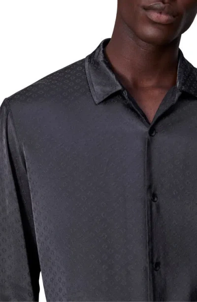 Rag & Bone Avery Relaxed Fit Jacquard Button-up Shirt In Charc Jacq