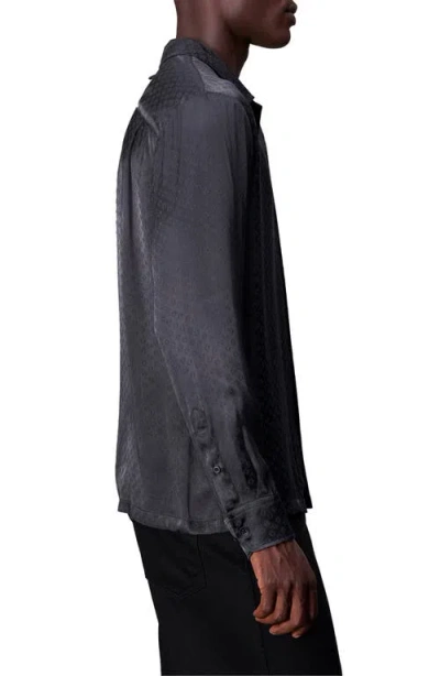 Rag & Bone Avery Relaxed Fit Jacquard Button-up Shirt In Charc Jacq