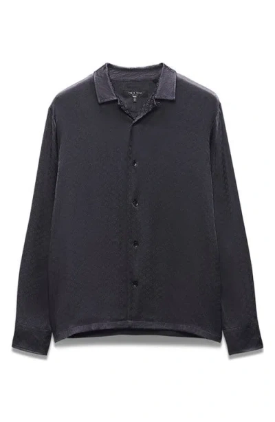 Rag & Bone Avery Relaxed Fit Jacquard Button-up Shirt In Charc Jacq