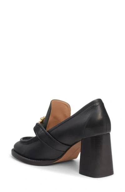 Bottega Veneta Astaire Metallic Knot Leather Heeled Loafers In 1000 Black