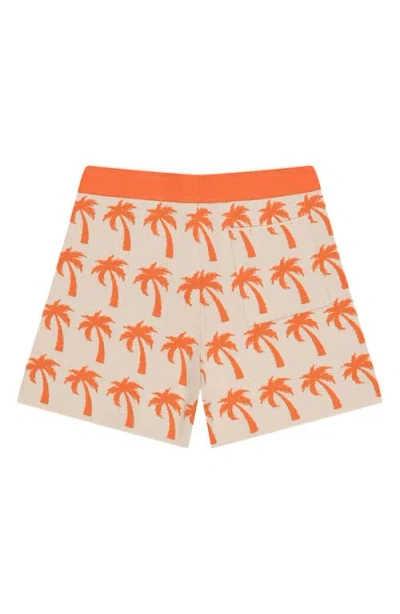 Mavrans Palms Drawstring Sweater Shorts In Orange