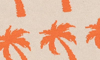 Mavrans Palms Drawstring Sweater Shorts In Orange