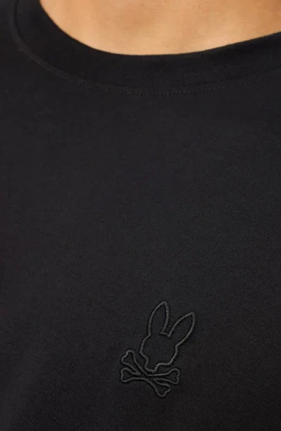 Psycho Bunny James Embroidered Logo T-shirt In Black