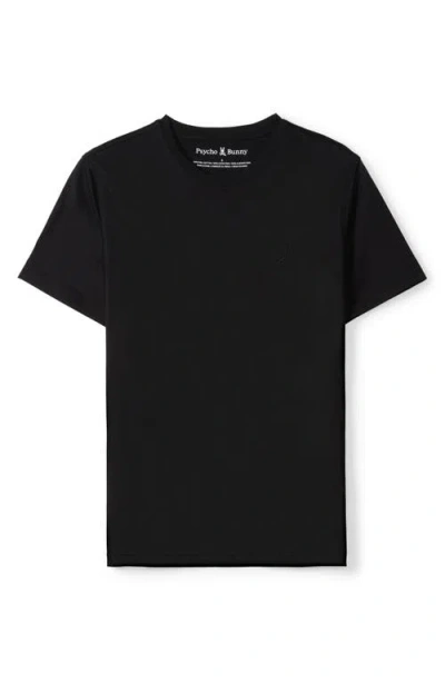 Psycho Bunny James Embroidered Logo T-shirt In Black