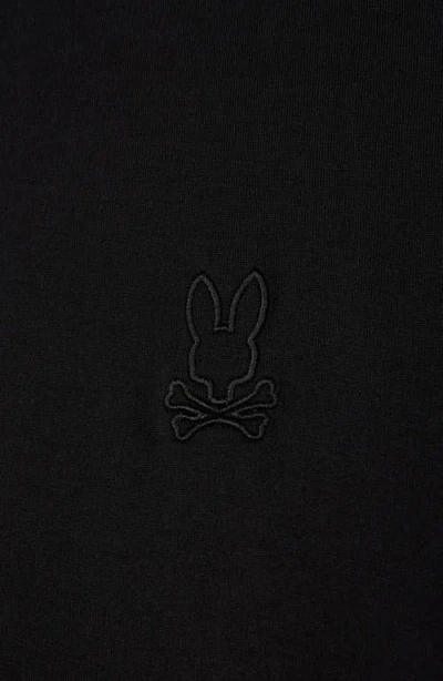 Psycho Bunny James Embroidered Logo T-shirt In Black