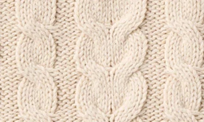Elegant Baby Horseshoe Cable Knit Cotton Blanket In Rainy Day