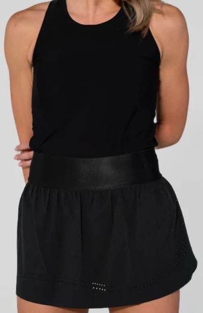 Avi Cross-court Pickleball Skirt In Black Beauty