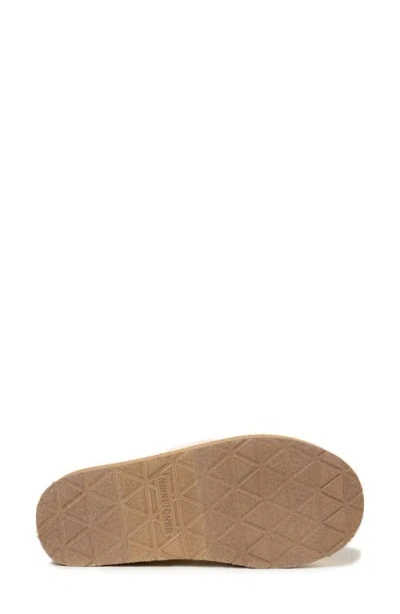 Minnetonka Reindeer Wool Blend Scuff Slipper In Stone