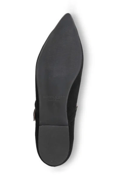 Patricia Green Sutton Scallop Pointed Toe Mary Jane Flat In Black