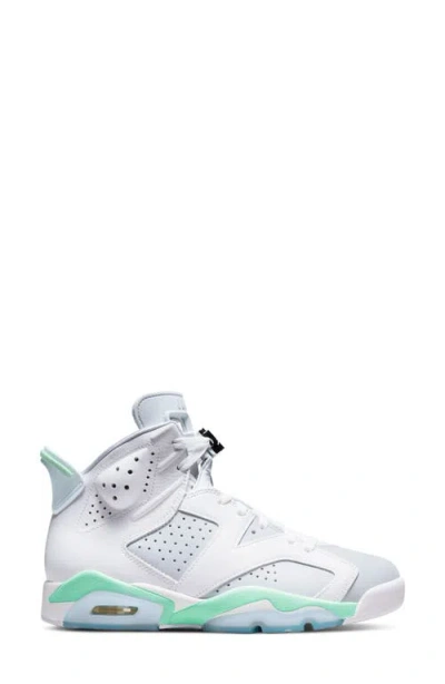 Jordan Air  6 Retro Pearl High Top Sneaker In White/mint Foam/barely Green
