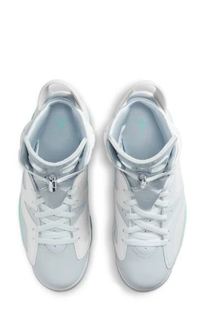 Jordan Air  6 Retro Pearl High Top Sneaker In White/mint Foam/barely Green