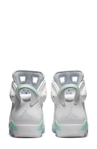 Jordan Air  6 Retro Pearl High Top Sneaker In White/mint Foam/barely Green