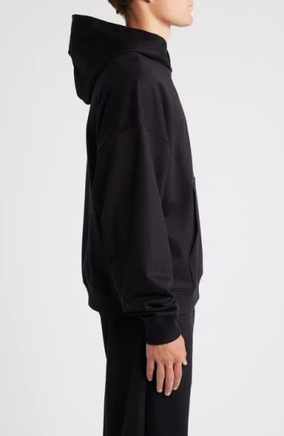 Shop Hugo Diridovero Oversize Logo Graphic Hoodie In Black