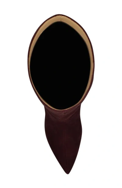 Nine West Lorthey Pointed Toe Knee High Boot In Dark Red