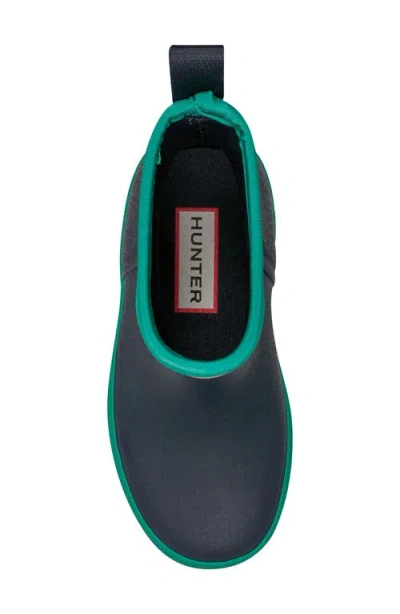 Hunter Little Kids' Finley Pull-on Waterproof Rain Boots From Finish Line In Catham Navy/pepper Green
