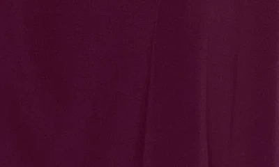 Betsy & Adam Ruched Sleeveless Gown In Wine