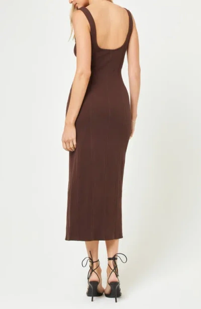 L*space Lspace Vivienne Rib Cover-up Dress In Espresso