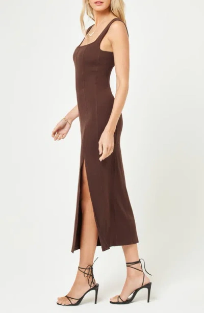 L*space Lspace Vivienne Rib Cover-up Dress In Espresso