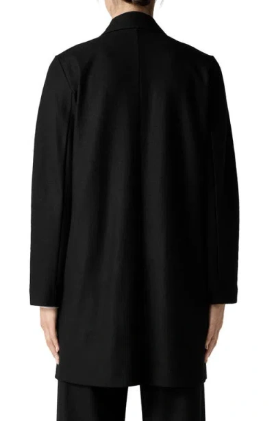 Eileen Fisher Long Wool Blazer In Black