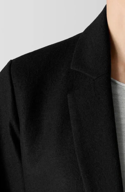 Eileen Fisher Long Wool Blazer In Black