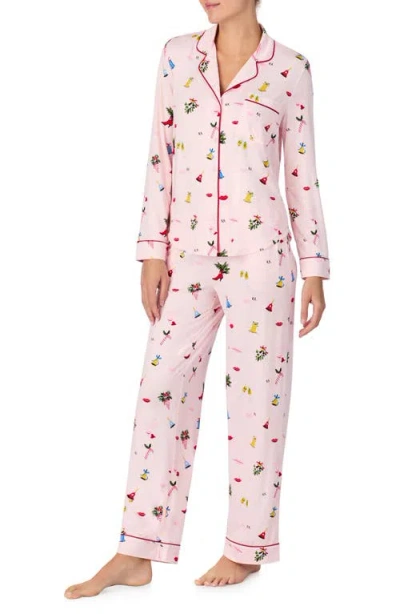 Shop Kate Spade New York Print Pajamas In Pink Print