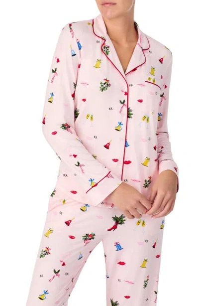 Shop Kate Spade New York Print Pajamas In Pink Print