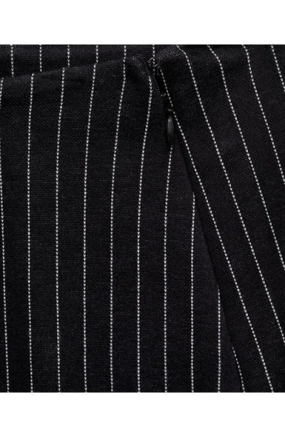 Mango Stripe Skort In Dark Navy