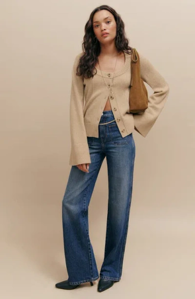 Reformation Alyssa High Waist Wide Leg Jeans In Mellusine