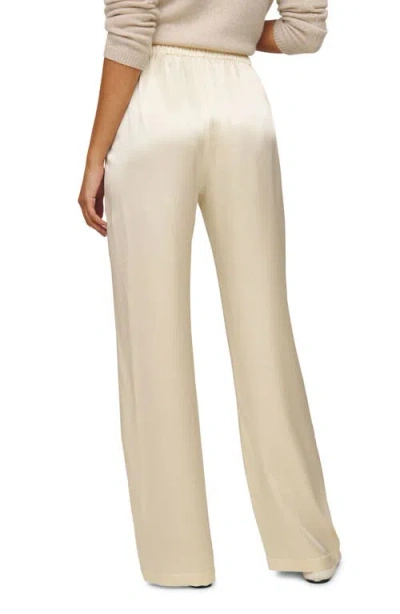 Reformation Olina Silk Drawstring Pants In Sugar
