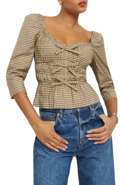 Reformation Lauryn Top In Blondie Check