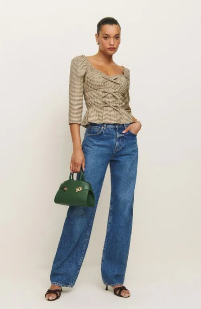 Reformation Lauryn Top In Blondie Check