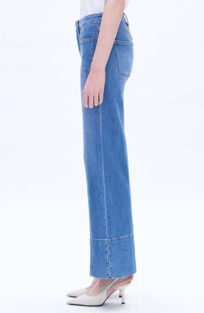 Bayeas Katia Patch Pocket Wide Leg Jeans In Starlight
