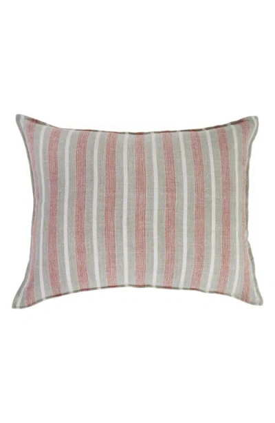 Pom Pom At Home Montecito Striped Pillow In Terra Cotta/natural
