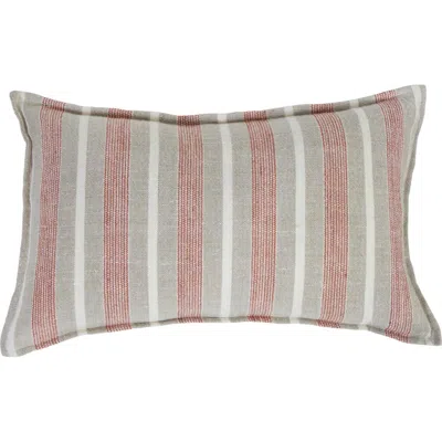 Pom Pom At Home Montecito Striped Rectangular Pillow In Terra Cotta/natural