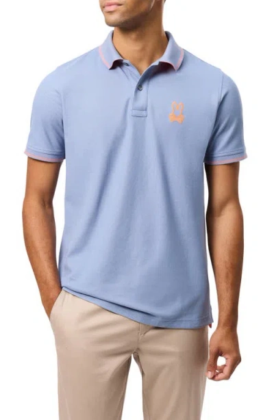 Shop Psycho Bunny Stanwood Pima Cotton Piqué Polo In Tempest