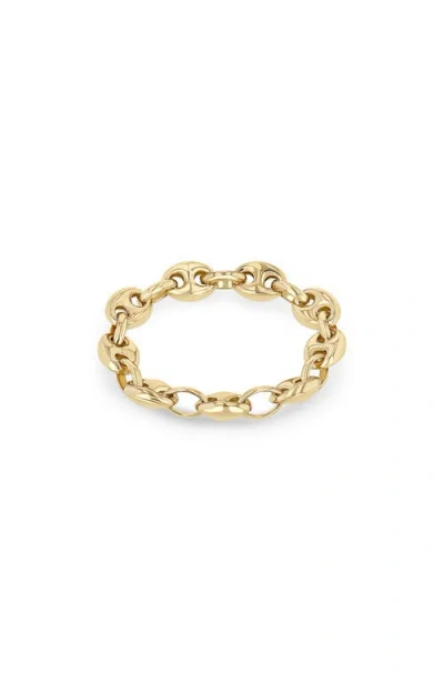 Zoë Chicco 14k Yellow Gold Heavy Metal Mariner Link Chain Ring In 14k Yellow Gold