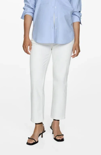 Mango Maternity Straight Jeans White In White