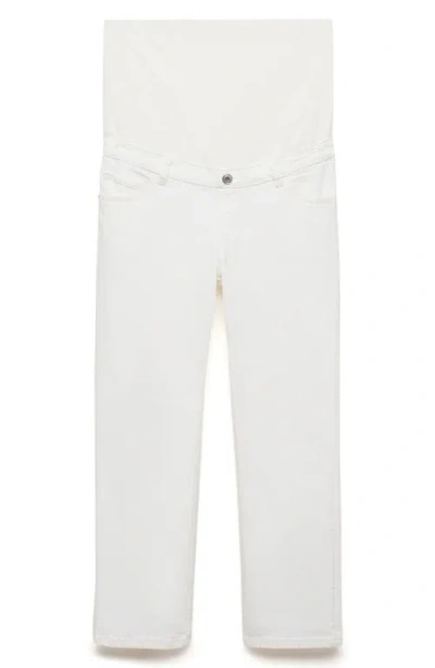 Mango Maternity Straight Jeans White In White