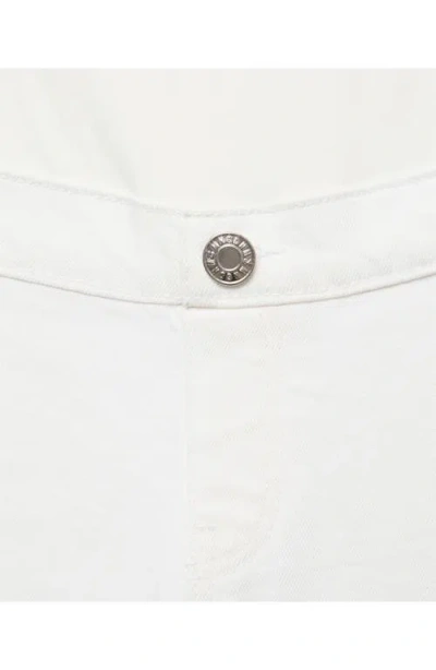 Mango Maternity Straight Jeans White In White