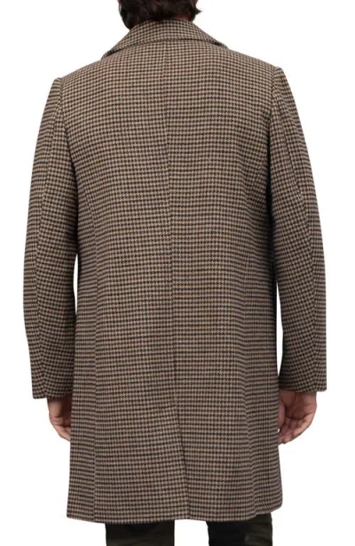 Bagatelle Houndstoth Felted Topcoat In Neutral Houndstooth
