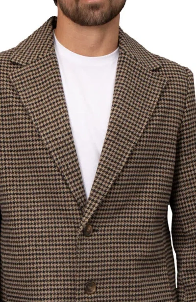 Bagatelle Houndstoth Felted Topcoat In Neutral Houndstooth