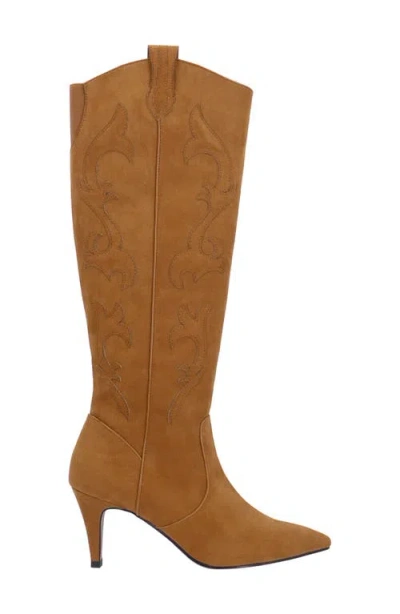 J. Reneé Siera Knee High Western Boot In Coffee