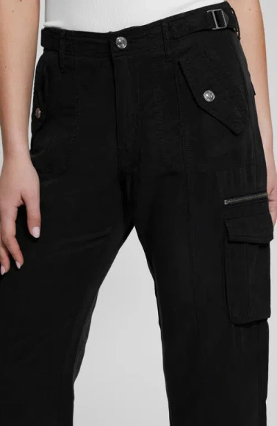 Guess Nessi Cargo Pants In Jet Black Multi