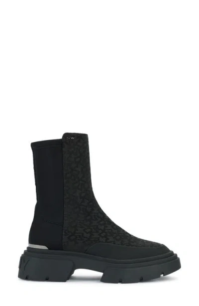 Dkny Fleming Lug Sole Chelsea Boot In Black