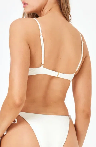 L*space Lspace Sunrise Shell Bikini Top In Cream