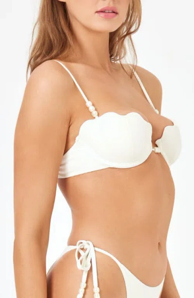 L*space Lspace Sunrise Shell Bikini Top In Cream