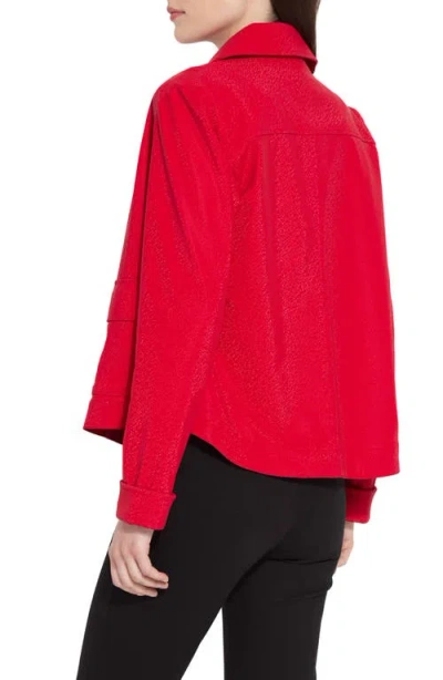 Lyssé Kendra Vegan Suede Jacket In Deep Red In Deep Red