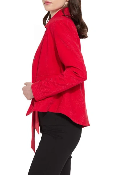 Lyssé Kendra Vegan Suede Jacket In Deep Red In Deep Red