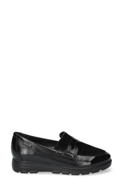 Mephisto Carima Penny Loafer In Black Patent